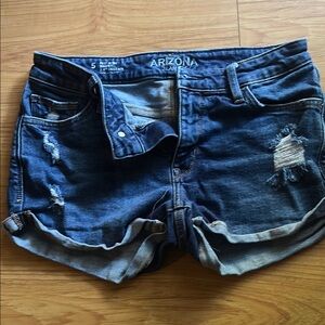 Arizona Jean Company Distressed Blue Jean Shorts